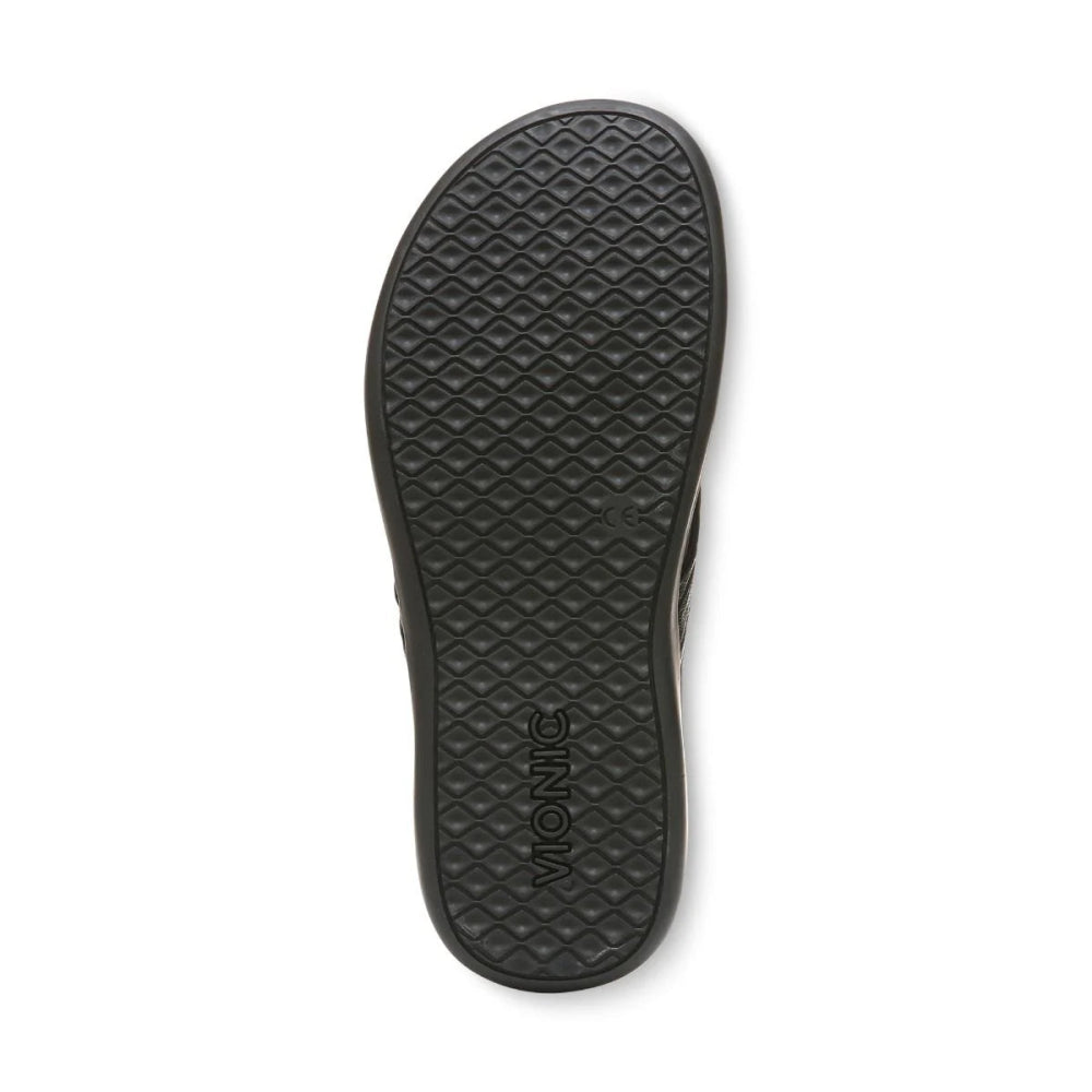 Vionic Women's Tide Aloe Toe Post Sandal - Black