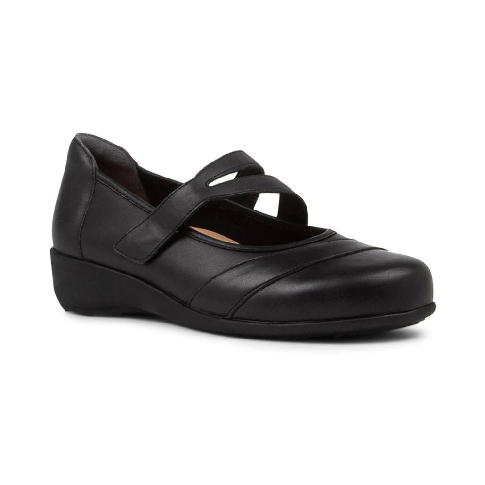 Ziera Shoes Women's Shepard Comfort Flat - Black Leather